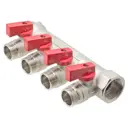 Коллектор MPF с отсекающими кранами 4 выхода х 3/4" х 1/2" наружная резьба