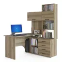 Компьютерный стол Сокол 140x183x124 см ЛДСП цвет темно-коричневый 1022266