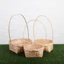 Набор корзин 3 шт Simaland 19x32x19 см бамбук цвет бежевый