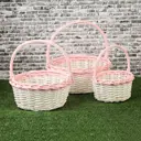 Набор корзин 3 шт Simaland 36x39x14 см ива цвет белый