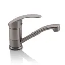 Смеситель для кухни с гибким изливом 8 см FRAP цвет сталь 540340