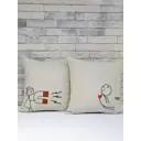Комплект декоративных наволочек 40x40 из 2 штук цвет молочный магнит