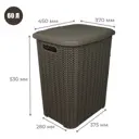 Корзины для белья Violet 53х37 см 60 л/7.5 л цвет коричневый 5 шт