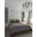 Покрывало Inva П240/210/полосы, 210x240 см, микрофибра, цвет коричневый