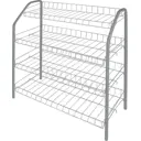 Этажерка Nika 28x70x66 см сталь цвет серый