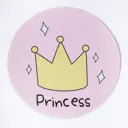Ковер детский Крошка Я Princess d = 70 см 70x70 см велюр