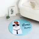 Ковёр детский Этель Business lama d=70 см велюр