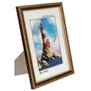Фоторамка из пластика со стеклом Камея 15x21 см, пластик, цвет бронза