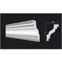 Плинтус потолочный дюропласт ударопрочный под покраску Decor-Dizayn DD28 белый 4x4x200 см