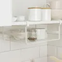 Корзина Доляна 26x13.5x30 см металл цвет белый