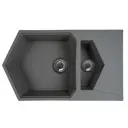 Кухонная мойка двойная Kit Kraken 39.50 см кварцевый песок цвет графит
