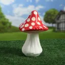Садовая фигура Керамика ручной работы 1573484 Гигантский мухомор 32 см