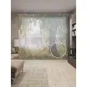 Тюль на шторной ленте для кухни Место Скрытности 155х265 см цвет зеленый