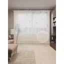 Тюль на шторной ленте для кухни Одуванчик В Полете 155х265 см цвет бежевый