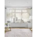 Тюль на шторной ленте для кухни Старинный Мостик 155х180 см цвет коричневый