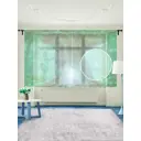 Тюль на шторной ленте для кухни Дом В Дереве 155х180 см цвет зеленый