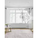 Тюль на шторной ленте для кухни Романтика У Одуванчиков 155х180 см цвет черный