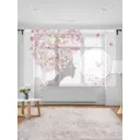 Тюль на шторной ленте Цветущие Волосы 155х180 см цвет розовый