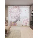Тюль на шторной ленте Цветущие Волосы 155х265 см цвет розовый
