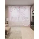 Тюль на шторной ленте Небесная Ветка 155х265 см цвет розовый