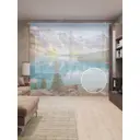 Тюль на шторной ленте Хрустальная Река Возле Гор 155х265 см цвет голубой