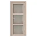 Дверь межкомнатная Адажио остекленная Hardflex ламинация цвет бора 60х200 см (с замком и петлями)