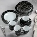 Столовый сервиз Доляна керамика цвет черный 4342148
