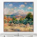 Картина в раме "Mount of sainte-victoire, 1888г." 105x105 см