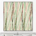 Картина в раме "Vintage print of japanese textile №17, 1904г." 105x105 см