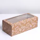 Коробка складная с PVC-окном «Веточки» 16x35x12 см