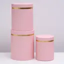 Набор Simaland коробок Simaland 3 в 1. круглый розовый 25x21x21 - 20x16x16 см
