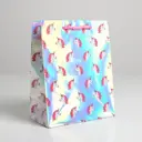 Пакет подарочный голографический «Единорожки» 23x27x11.5 см