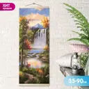 Картина по номерам Molly 35x90 см цветной холст Панно Водопад (41 цвет)
