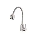 Смеситель для кухни с гибким изливом 16.60 см Frap F44899-1 нержавеющая сталь цвет сатин