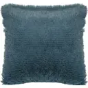 Подушка Искусственный мех 40x40 см цвет серо-голубой