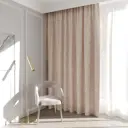 Штора на шторной ленте Сафари YML1422 200x250 см полоски цвет светло-бежевый