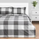 Комплект постельного белья Этель «Серая клетка» двуспальный, хлопок, разноцветный