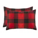 Наволочка Этель «Клетка» 70x50 см хлопок 2шт цвет красный