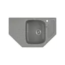 Врезная мойка Greenstone 80x50x17 см литьевой мрамор цвет темно-серый GRS-10-309