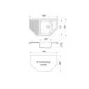 Врезная мойка Greenstone 80x50x17 см литьевой мрамор цвет терракот GRS-10-307