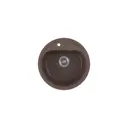 Врезная мойка Greenstone 44.50x44.50x18 см литьевой мрамор цвет шоколад GRS-04-345