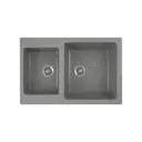 Врезная мойка Greenstone 78x51x20 см литьевой мрамор цвет темно-серый GRS-76k-309