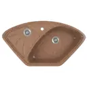Врезная мойка Greenstone 104x57x18 см литьевой мрамор цвет терракот GRS-10E-307