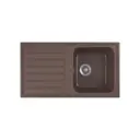 Врезная мойка Greenstone 76.50x43x17 см литьевой мрамор цвет шоколад GRS-20-345