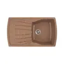 Врезная мойка Greenstone 86x50x19 см литьевой мрамор цвет терракот GRS-22-307