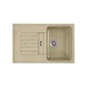 Врезная мойка Greenstone 78x50x18.50 см литьевой мрамор цвет песочный GRS-24-302