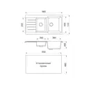 Врезная мойка Greenstone 98x51x18 см литьевой мрамор цвет бежевый GRS-98k-328