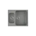 Врезная мойка Greenstone 61x50x18 см литьевой мрамор цвет темно-серый GRS-09-309