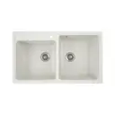 Врезная мойка Greenstone 85x50x20 см литьевой мрамор цвет Молочный GRS-85k-341