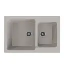 Врезная мойка Gamma Stone 77.50x50.50x20 см литьевой мрамор цвет серый GS-13-10